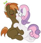  alpha_channel anibaruthecat brown_fur button_mash_(mlp) duo equine eyes_closed female friendship_is_magic fur hair hi_res horn horse kissing male mammal my_little_pony plain_background pony propeller_hat purple_hair sweetie_belle_(mlp) tongue transparent_background two_tone_hair unicorn white_fur 