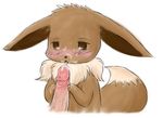  bestiality cum eevee feral furreon human humanoid_penis interspecies male mammal nintendo oral penis penisblush plain_background pok&#233;mon pok&#233;philia pok&eacute;mon pok&eacute;philia video_games white_background 