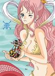  1girl 1girl, bikini_top bikini_top, blue_eyes blue_eyes, breasts breats, cry crying fishman_island giantess highres large_breasts large_breats, long_hair long_hair, mermaid mermaid, monster_girl monster_girl, one_piece one_piece, pink-hair, pink_hair princess, princess_shirahoshi, shirahoshi shirahoshi, solo solo, tail tail, thousand_sunny thousand_sunny, 