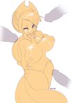  anthro anthrofied applejack_(mlp) bell big_breasts breasts clothing collar cum cum_in_hair cum_on_breasts cum_on_face cum_on_tongue cumshot cutie_mark disembodied_penis equine female friendship_is_magic green_eyes hair hat horse male mammal monochrome my_little_pony nipples one_eye_closed orgasm penis plain_background pony ponytail sepia shorts standing tongue tongue_out wicklesmack 