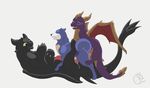  anal anal_penetration black_eyes black_skin blue_fur claws crossover cum cum_in_ass cum_inside dragon eyes_closed feral feral_on_feral fur gay group group_sex how_to_train_your_dragon male metalfox night_fury penetration penis plain_background purple_skin sex spyro spyro_the_dragon tapering_penis teeth threesome tongue tongue_out toothless train_position video_games weed_(character) western_dragon white_background white_fur 