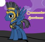  blue_fur commander_hurricane_(mlp) english_text equine friendship_is_magic fur grey_hair hair hakuno helmet horse looking_at_viewer male mammal moon my_little_pony night pegasus pony royalty solo text two_tone_hair wings 