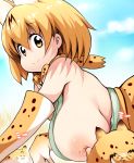  :3 ambiguous_gender animal_humanoid armwear big_breasts blonde_hair bow_tie breast_poke breasts brown_spots chibi clothed clothing dipstick_ears elbow_gloves feline feline_humanoid female feral fur gloves hair hanging_breasts humanoid kemono_friends lactating mammal nipples one_breast_out serval serval_(kemono_friends) serval_humanoid shirt short_hair skirt smile spots striped_tail stripes tailwag tsukasawa_takamatsu yellow_eyes yellow_fur 