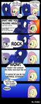  blue_eyes comic dialog english_text equine erudier eyeshadow female fluttershy_(mlp) friendship_is_magic hair horn horse insane looking_at_viewer makeup mammal maud_pie_(mlp) my_little_pony pegasus pink_hair pony princess_luna_(mlp) purple_hair ribbons rock stone text winged_unicorn wings 