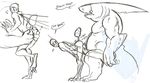  antennae anthro arthropod bee butt butt_grab chubby dialog digitigrade erection fish gay grinding insect male marine penis shark size_difference source_request text uncolored unknown_artist wings 