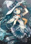  :q aqua_eyes aqua_hair cape fingerless_gloves gloves hat hatsune_miku long_hair pantyhose shugao skirt snowflakes solo suki!_yuki!_maji_magic_(vocaloid) tongue tongue_out twintails very_long_hair vocaloid witch_hat yuki_miku 