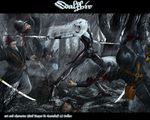  canine fantasy fight gore male mammal nayar rubber selker walfhir wolf 