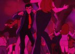  70s animated animated_gif arsene_lupin arsene_lupin_iii ass_shake dance dancing disco female girl lights lowres lupin_iii oldschool 