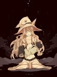  animal_ears bad_id bad_pixiv_id belt borrowed_character ears_through_headwear hat highres kuromari_(runia) long_hair monochrome o_o pixiv_fantasia pixiv_fantasia_fallen_kings tears translation_request wavy_hair witch_hat 