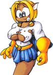  belt big_breasts blonde_hair breasts buxom_gal cape clothing drake_fenwick erect_nipples female gloves hair low_res mammal nipples prairie_dog rodent skirt solo superhero supermegatopia torn_clothing 