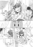  1girl :&gt; admiral_(kantai_collection) comic eyepatch greyscale hetero kai_(akamekogeme) kantai_collection kiso_(kantai_collection) monochrome sex short_hair the_yuudachi-like_creature translated yuudachi_(kantai_collection) 