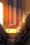  axe blonde_hair fate/zero fate_(series) gilgamesh lion shield sword throne throne_room weapon z.i 