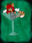  cheeger clothing cute feline hair horn male mammal martini_glass red_hair solo soul_akuma unknown_artist wings 