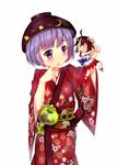  bad_id bad_pixiv_id black_hair cnm floral_print holding horns japanese_clothes kijin_seija kimono mallet minigirl miracle_mallet multicolored_hair multiple_girls needle purple_eyes purple_hair red_eyes role_reversal short_hair size_difference sukuna_shinmyoumaru touhou 
