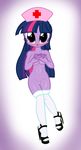  breasts datphotoshopdoeee! edit equestria_girls female hands hat high_heels human legwear looking_at_viewer mammal my_little_pony nude nurse pussy pyruvate solo stockings twilight_sparkle_(eg) uniform 