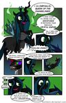  black_fur black_hair changeling comic crown crystal donzatch english_text equine female friendship_is_magic fur green_eyes hair horn horse king_sombra_(mlp) magic male mammal my_little_pony pony queen_chrysalis_(mlp) red_eyes teeth text unicorn villains 