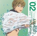  album_cover brown_hair character_name character_single copyright_name cover free! green_eyes highres male_focus official_art open_mouth shirt smile solo tachibana_makoto tattoo wet wet_clothes wet_shirt whale 