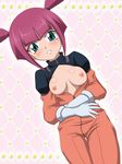  1girl beyblade blush character_request dora_(beyblade) female metal_fight_beyblade nipples solo source_request takappe 