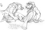  anthro balls blackteagan duo feline gay hyena imminent_sex lion male mammal penis spotted_hyena 