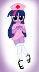  clothing datphotoshopdoeee! edit equestria_girls female hands hat high_heels human legwear looking_at_viewer mammal my_little_pony nurse pussy pyruvate solo stockings twilight_sparkle_(eg) uniform vaginal 