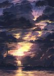  highres huanxiang_huifeng landscape no_humans original scenery sky sun_glare sunset water 