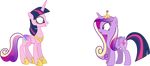  alpha_channel alternate_hairstlye cutie_mark duo equine eye_contact female friendship_is_magic fur gamemasterluna hair hi_res horn horseshoe mammal multi-colored_hair my_little_pony open_mouth pink_fur princess_cadance_(mlp) purple_eyes purple_fur shocked twilight_sparkle_(mlp) winged_unicorn wings 