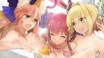  :d ^_^ ahoge animal_ears bath bathing bathtub blonde_hair braid breasts cleavage closed_eyes elizabeth_bathory_(fate) elizabeth_bathory_(fate)_(all) fate/extra fate/extra_ccc fate_(series) fox_ears french_braid green_eyes hair_intakes horns medium_breasts multiple_girls nero_claudius_(fate) nero_claudius_(fate)_(all) non-web_source nude open_mouth pink_hair rubber_duck shared_bathing short_hair smile tamamo_(fate)_(all) tamamo_no_mae_(fate) wada_aruko wet yellow_eyes 