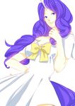  absurdres bow breasts cleavage highres horn horse_tail kumo_ni_notte large_breasts my_little_pony my_little_pony_friendship_is_magic personification rarity ribbon tail 