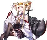  aoki_hagane_no_arpeggio bad_id bad_pixiv_id blonde_hair boots cosplay detached_sleeves japanese_clothes kantai_collection kongou_(aoki_hagane_no_arpeggio) kongou_(kantai_collection) kongou_(kantai_collection)_(cosplay) long_hair lowres nakasaki_hydra namesake nontraditional_miko red_eyes ribbon-trimmed_sleeves ribbon_trim simple_background skirt solo thigh_boots thighhighs white_background 