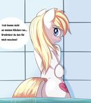  aryanne_(character) aryanne_(mlp) big_butt blonde_hair blue_eyes blush butt cutie_mark dialog equine female feral german_text hair horse looking_at_viewer mammal my_little_pony nazi pony solo swastika text 