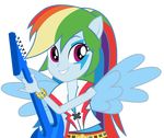  &lt;3 character cutie_mark equestria_girls equine eyewear female hair horse human long_hair makeup mammal my_little_pony negasun pony rainbow rainbow_dash_(eg) rock_band smile solo special tongue 