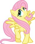  absurd_res alpha_channel blue_eyes cute cutie_mark equine female feral fluttershy_(mlp) friendship_is_magic hair hi_res long_hair mammal my_little_pony pegasus pink_hair plain_background quanno3 solo transparent_background vector wings 
