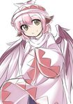  animal_ears cosplay dress final_fantasy final_fantasy_tactics fun_bo hat long_sleeves looking_at_viewer mystia_lorelei pink_hair robe short_hair smile solo touhou white_mage white_mage_(cosplay) white_mage_(fft) wings yellow_eyes 