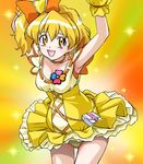  armpits blonde_hair choker cure_pine eyelashes fresh_precure! haruyama_kazunori long_hair magical_girl orange_choker panties precure pregnant solo underwear yamabuki_inori yellow yellow_eyes 