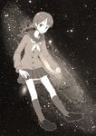  braid copyright_request galaxy kneehighs rojou school_uniform socks solo space star_(sky) twin_braids twintails 