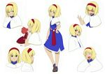  alice_margatroid blonde_hair brown_eyes capelet character_sheet doll expressions gustav_(telomere_na) hairband short_hair touhou 