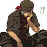  amakusa_juuza bad_id bad_pixiv_id gm hat jacket male_focus silver_hair solo umineko_no_naku_koro_ni 