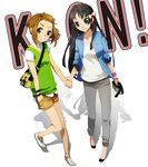  akiyama_mio alternate_hairstyle bad_id bad_pixiv_id black_eyes black_hair brown_eyes brown_hair fashion forehead grin holding_hands k-on! kurage long_hair multiple_girls short_hair smile sweater_vest tainaka_ritsu tomboy 