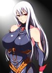  bad_id bad_pixiv_id banned_artist bare_shoulders breasts gloves large_breasts long_hair red_eyes s_tanly selvaria_bles senjou_no_valkyria senjou_no_valkyria_1 silver_hair solo 