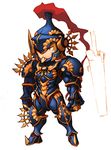  armor blonde_hair chibi final_fantasy helmet highres knight male_focus solo spikes sword tsunekun weapon 