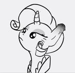  black_and_white equine female friendship_is_magic horn horse izanagisinx mammal monochrome my_little_pony penis penis_for_ears pony rarity_(mlp) unicorn 