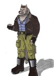  anthro canine clothing fur male mammal raus standing were werewolf wolf 