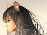  animal_ears black_hair brown_eyes ghostas long_hair original 