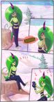  burping butt female forest hair horn lizard long_hair long_tail reptile scalie snow sonic_lost_world text tree video_games vorarephilia vore winter zeena 