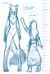  chest_tuft clothing dialog english_text eyewear female fur glasses hair human mammal mane maned_wolf navel nude size_difference sketch stilt_wolf tall text tom_fischbach tuft wolf 