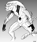  black_and_white bleach clothing comic espada feline gradient_background greyscale grimmjow_jaegerjaquez male mammal manga monochrome screentone solo treefyleaves 