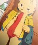  brown_nose chubby clothing fundoshi hinami inside kemono looking_at_viewer male open_shirt shirt smile solo underwear 