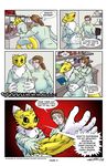  canine comic dialog digimon english_text expansion female fox henbe human male mammal muscles muscular_female renamon text 