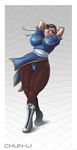  breasts chun-li large_breasts looking_at_viewer muscle nylons panties street_fighter thick_thighs thighs underwear wide_hips 