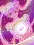  bishoujo_senshi_sailor_moon crescent_moon crystal double_bun facial_mark forehead_mark glowing long_hair mabo77x1 maboroshi_no_ginzuishou moon princess_serenity purple solo tsukino_usagi twintails 